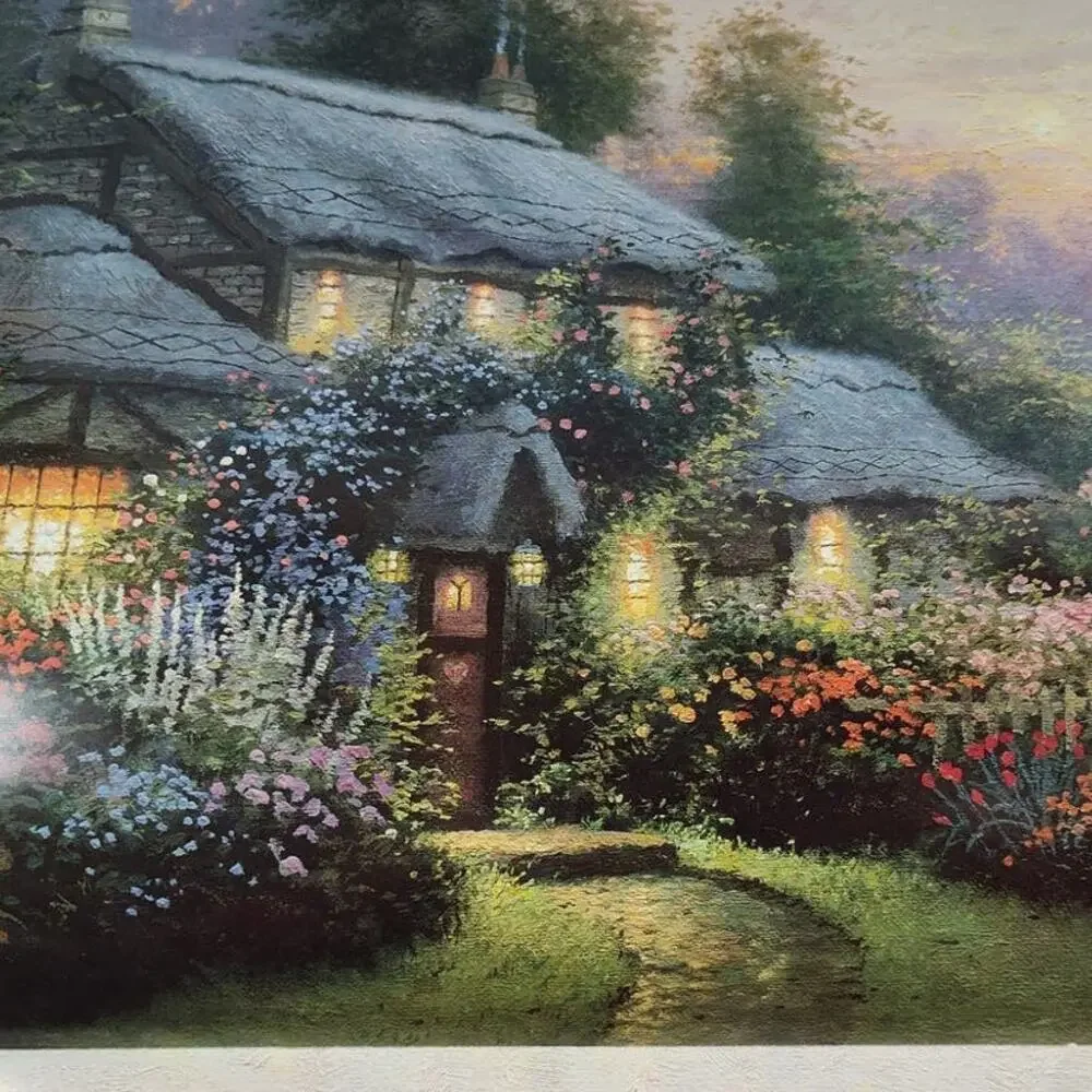 Thomas Kinkade Cottages & Country Places Paintings Calendar 1994 Frameable Art